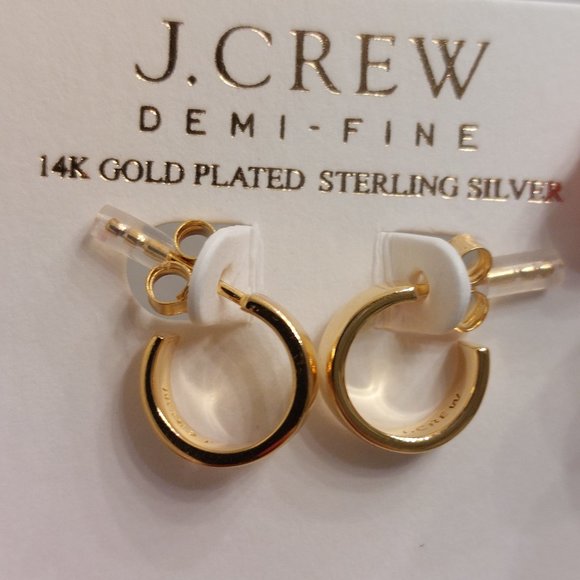 J. Crew Jewelry - J.Crew Demi Fine Gold Hoop Earrings